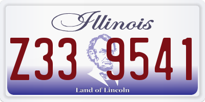 IL license plate Z339541