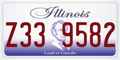 IL license plate Z339582