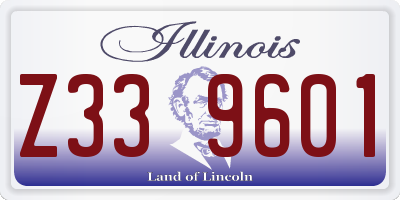 IL license plate Z339601