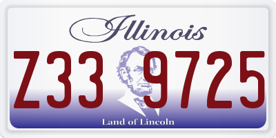 IL license plate Z339725