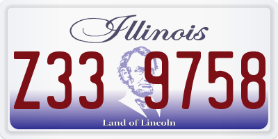 IL license plate Z339758