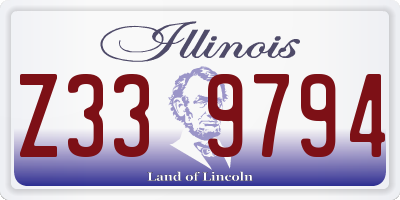 IL license plate Z339794