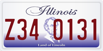 IL license plate Z340131