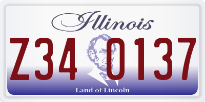 IL license plate Z340137