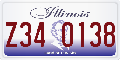 IL license plate Z340138