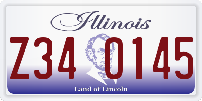 IL license plate Z340145
