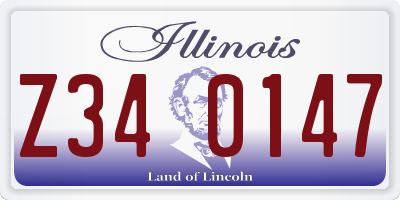 IL license plate Z340147