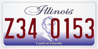 IL license plate Z340153