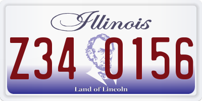 IL license plate Z340156