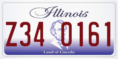IL license plate Z340161