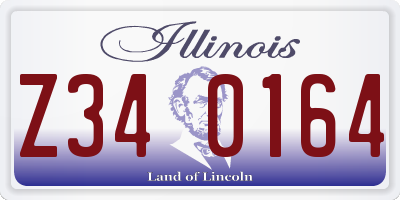 IL license plate Z340164