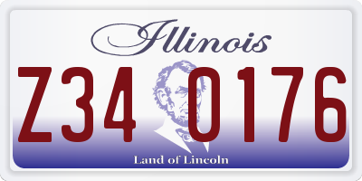 IL license plate Z340176
