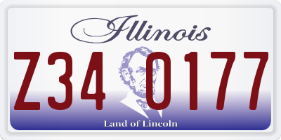 IL license plate Z340177