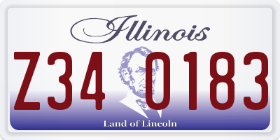 IL license plate Z340183