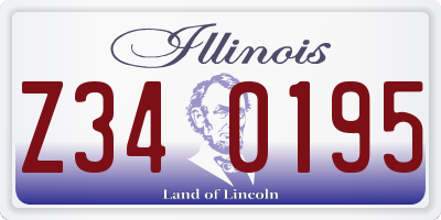 IL license plate Z340195