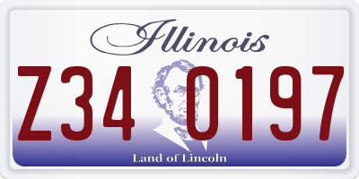 IL license plate Z340197