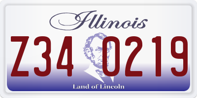 IL license plate Z340219