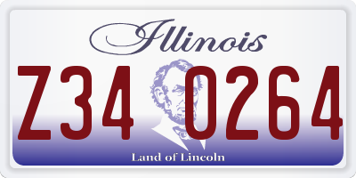 IL license plate Z340264