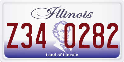 IL license plate Z340282