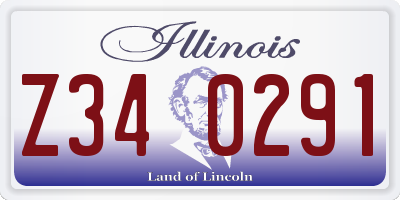 IL license plate Z340291