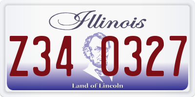 IL license plate Z340327