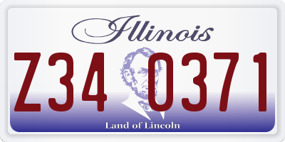 IL license plate Z340371