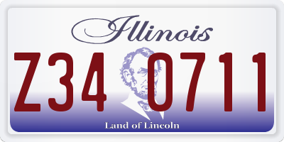 IL license plate Z340711