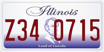 IL license plate Z340715