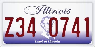 IL license plate Z340741