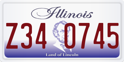 IL license plate Z340745