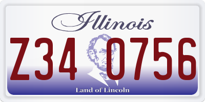 IL license plate Z340756