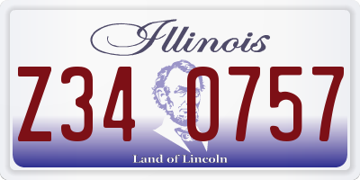 IL license plate Z340757