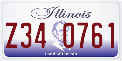 IL license plate Z340761