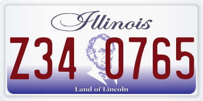 IL license plate Z340765