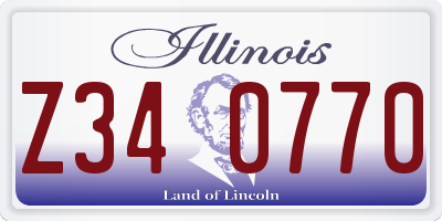 IL license plate Z340770