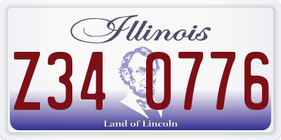 IL license plate Z340776