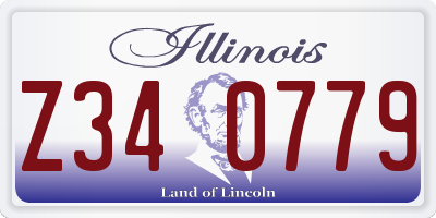 IL license plate Z340779