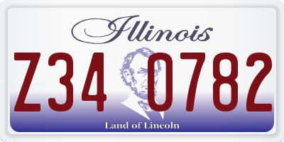 IL license plate Z340782