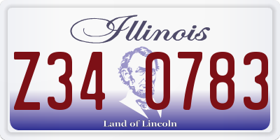 IL license plate Z340783