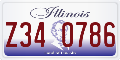 IL license plate Z340786