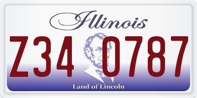 IL license plate Z340787