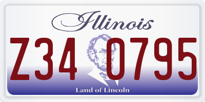 IL license plate Z340795