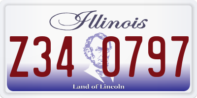 IL license plate Z340797