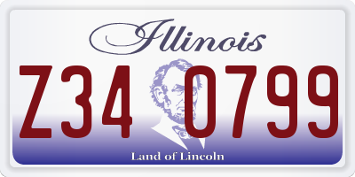 IL license plate Z340799