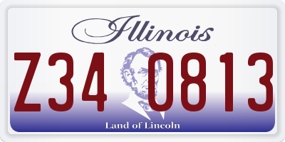 IL license plate Z340813