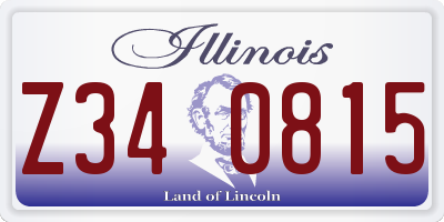 IL license plate Z340815