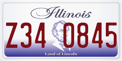 IL license plate Z340845