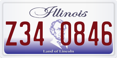 IL license plate Z340846