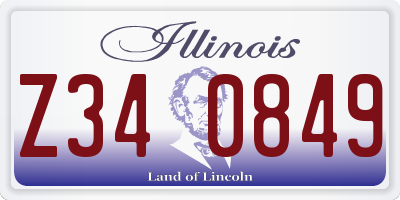 IL license plate Z340849