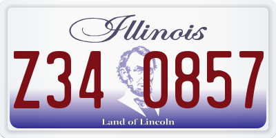 IL license plate Z340857